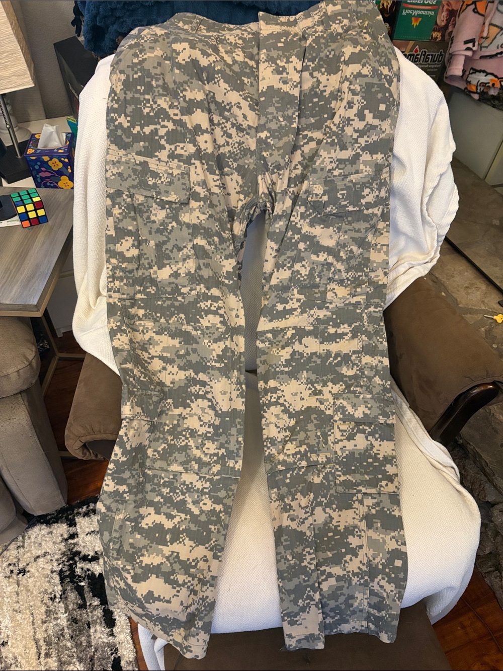 Men's Digital Camo Cargo Pants - Gray & Tan